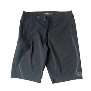 O’Neil Hyperfreak S-Seam Boardshorts Black Solid Men SZ  S  #1800